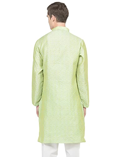 Image of SG LEMAN Knee Length Solid Kurta for Men | Silk | Long Sleeve | Ethnic Wear for Men | Party and Weeding wear Kurta