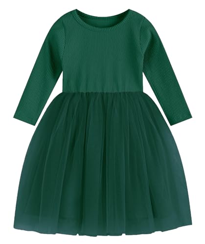 Image of GSVIBK Baby Girls Tutu Dress Sleeveless Toddler Cotton Tulle Skirt Princess Party Prom Dresses
