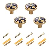 SKYSHU Confezione da 4 pomelli rotondi per armadietti a forma di omino di pan di zenzero, per cassetti, 3,8 cm, per armadietti da cucina, porte, armadi, casa, ufficio, mobili