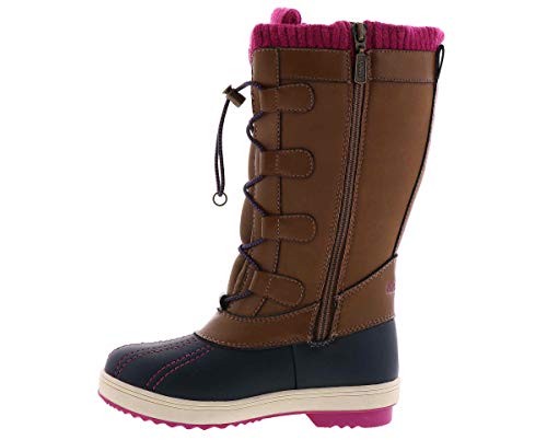 Khombu Toffee Sweater Dress Girls' Snow Boot In Tan, Size 11 Medium #TOP4