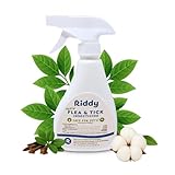 Riddy Flea & Tick Natural Spray for Pets with Essential Oils Safe Non-Hazardous Indoor and Outdoor Control, 8 oz, 1 Pack
