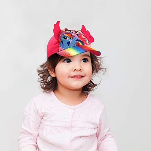 Hasbro Little Girls My Little Pony Cotton Baseball Cap, Rainbow Dash, Dimensional Ears, Age 2-7, Size Age 2-4, My Little Pink (US, Age, 2 Years, Baby Girls, Pink)4