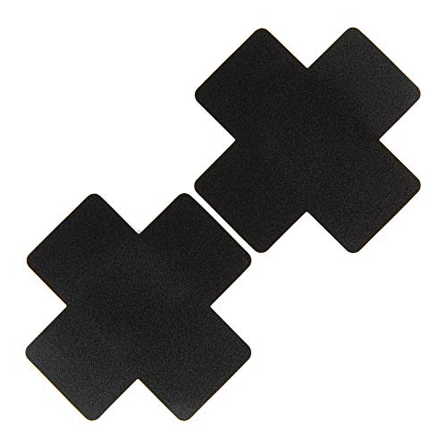 GloFX Rave Pasties - Disposable Nipple Covers Festivals Raves Lingerie Adhesive (Black)