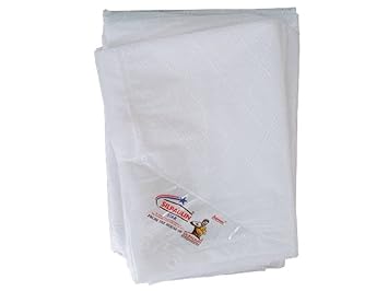 Supreme White Tarpaulin 120 GSM ,Reinforced Eyelets, UV Resistant (24 FT x 18 FT)