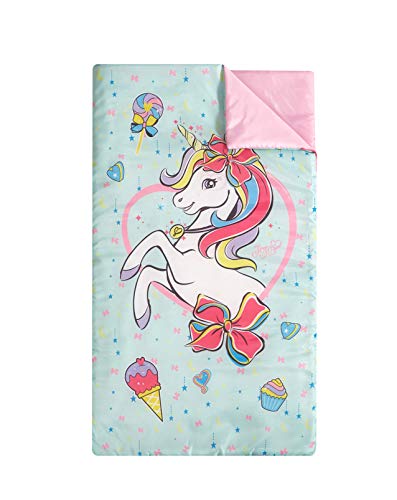Image of Nickelodeon JoJo Siwa 4 Piece Teepee Slumber Set with Teepee Tent, Sleeping Bag, Decorative Unicorn Pillow and String Lights