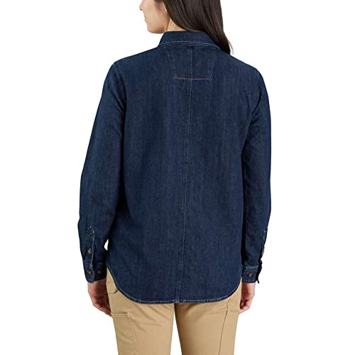 Image of Carhartt Women's Relaxed Fit Midweight Denim Overshirt