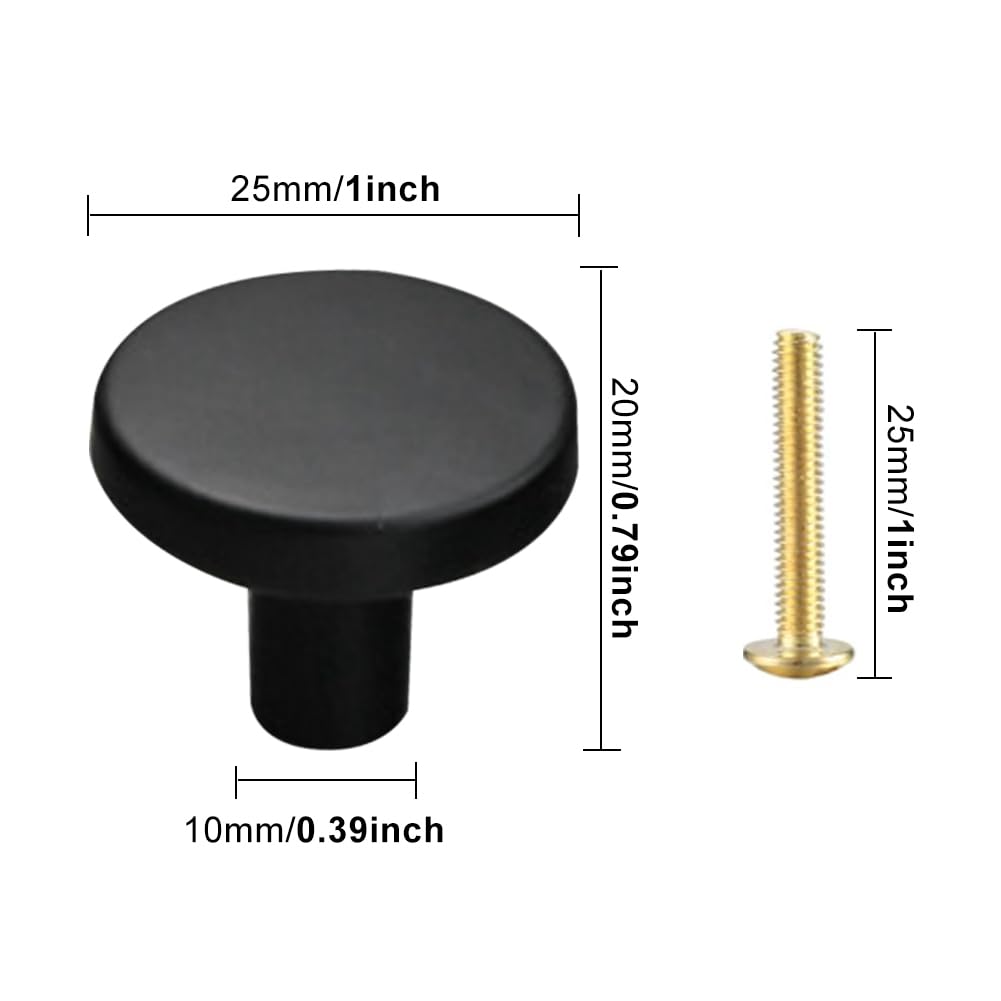 Amusingtao 4 Pcs Black Drawer Knobs, Cupboard Knobs, Cabinet Pulls Door Handles for Dressers Wardrobes, Kitchen - Image 2