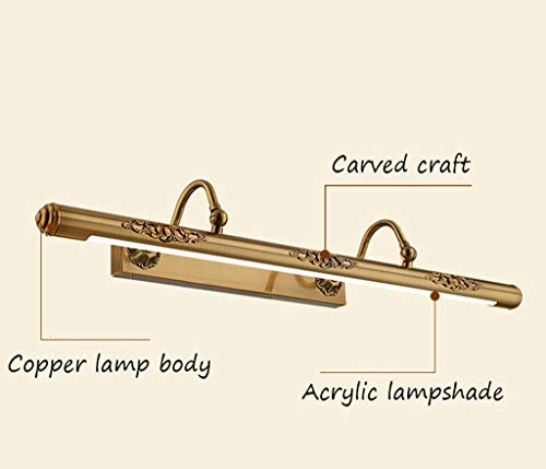 Lampe de miroir de bain LED retro 11W 60cm eclairage mural etanche - 4