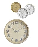  VIRTIME Orologio da Parete in ABS Effetto Legno Movimento Silenzioso 30 cm 4 Colori