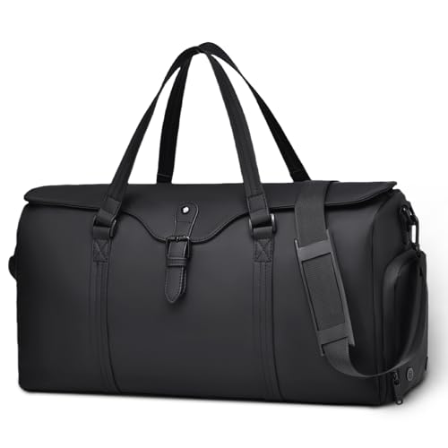 Travel Bag for Men Women, Duffle Bags for Travel with Shoe Compartment Weekender Overnight Carry On Bag with Dry Wet Separated Pocket Personal Item Bag for Gym Trip Workout