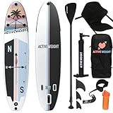 material windsurf TABLA DE SUP UNISEX TODO TIPO: La PADDLEBOARD ACTIVEWEIGHT es una tabla inflable completa fantástica hecha para todos; ¡Combina la combinación perfecta de una tabla polivalente, de turismo y deportiva para todas las edades y para todos los hombres, mujeres y niños! Viene con el nuevo kit de conversión de asiento de kayak, ¡que le brinda una versatilidad completa en las aguas!
