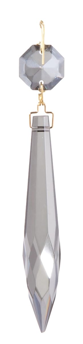 B&amp;P Lamp® 3 Inch Smoke Finish U-Drop Lamp Crystal Chandelier Light Replacement Pendant Prism