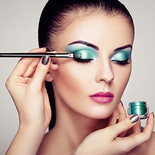 6 Pieces Flat Eyeliner Eyebrow Concealer Brush Wooden Handle Flat Definer Eyebrow Brush Thickened Aluminium Tube Eyeshadow Brush Synthetic Bristle Yeliner Brush For Shapes Eyebrows, Eye Shadow, Lips Makeup. #TOP6