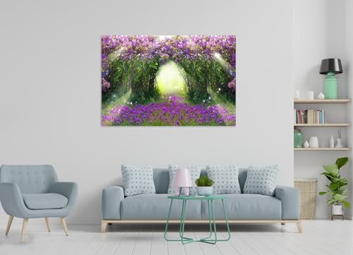 Tableau sur toile forêt violette LXURY 60x90cm décoration murale pour salon nature