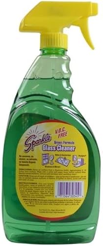 Miniatura 3 de Sparkle Spray limpiador de vidrio, nueva fórmula verde, libre de V.O.C, no deja rayas, botella de spray de 33.8 onzas líquidas (paquete de 2)