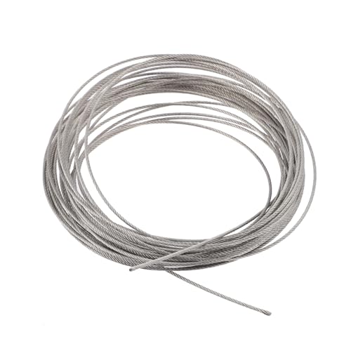 CATIEBYE Cable Wire Rope for Railing Clothes Line and Heavy Duty Outdoor Tasks Multi Functional Braided Wire Rope for Indoor and Outdoor Use