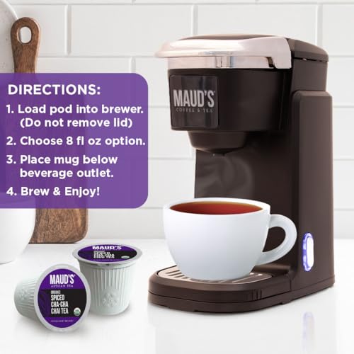 Image of Maud's Organic Chai Tea Pods, 49ct, 100% Gourmet Blended Tea
