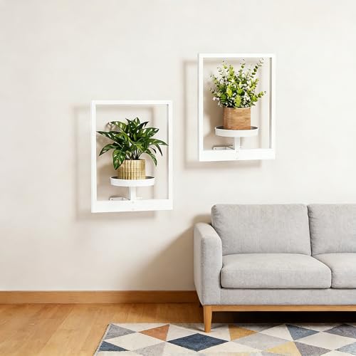 Étagère de jardin verticale blanche en fer support pot de fleur - 6