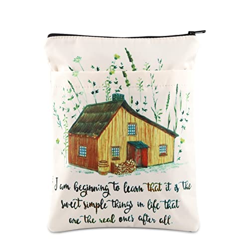 BWWKTOP Little House Book Sleeve Laura Fans Gifts I Am Beginning To Learn That It Is The Sweet Simple Things In Life That Are The End Ones After All Little House Book Covers Book Protector (i am