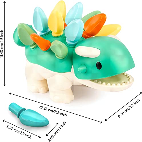 Hirger Spike The Fine Motor Dinosaur - 14 Pieces, Ages 18+ Months Toddler Dinosaur Learning Toys, Fine Motor And Sensory Toys, Educational Toys, Montessori Toys For Boys Girls Gifts #TOP5