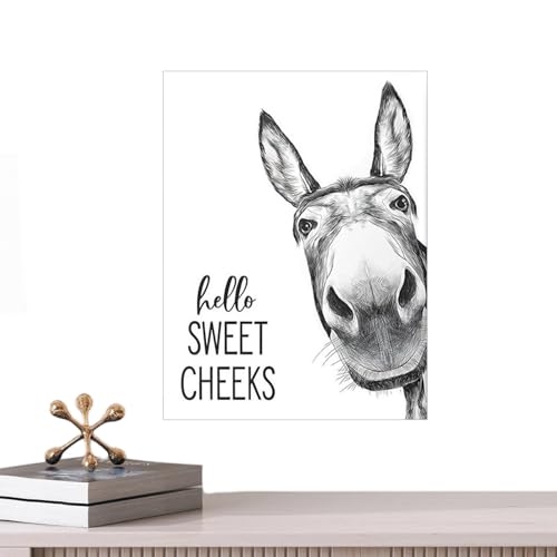 Genérico Arte da parete animale, divertente per bagno, decorazione divertente per WC – Segnali decorativi per WC, per proprietari studenti, appartamenti, uffici, hotel, case e negozi