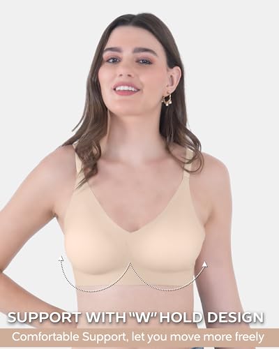 Image of Tweens Seamless Bonded Lightly Padded Invisibra for Women, Full Coverage, Elastic-Free Design, Invisible Fit, Polyamide Fabric | Pack of 1 |