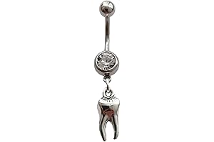 Tooth Punk Style Gothic Belly Button Ring: Embody Punk Elegance