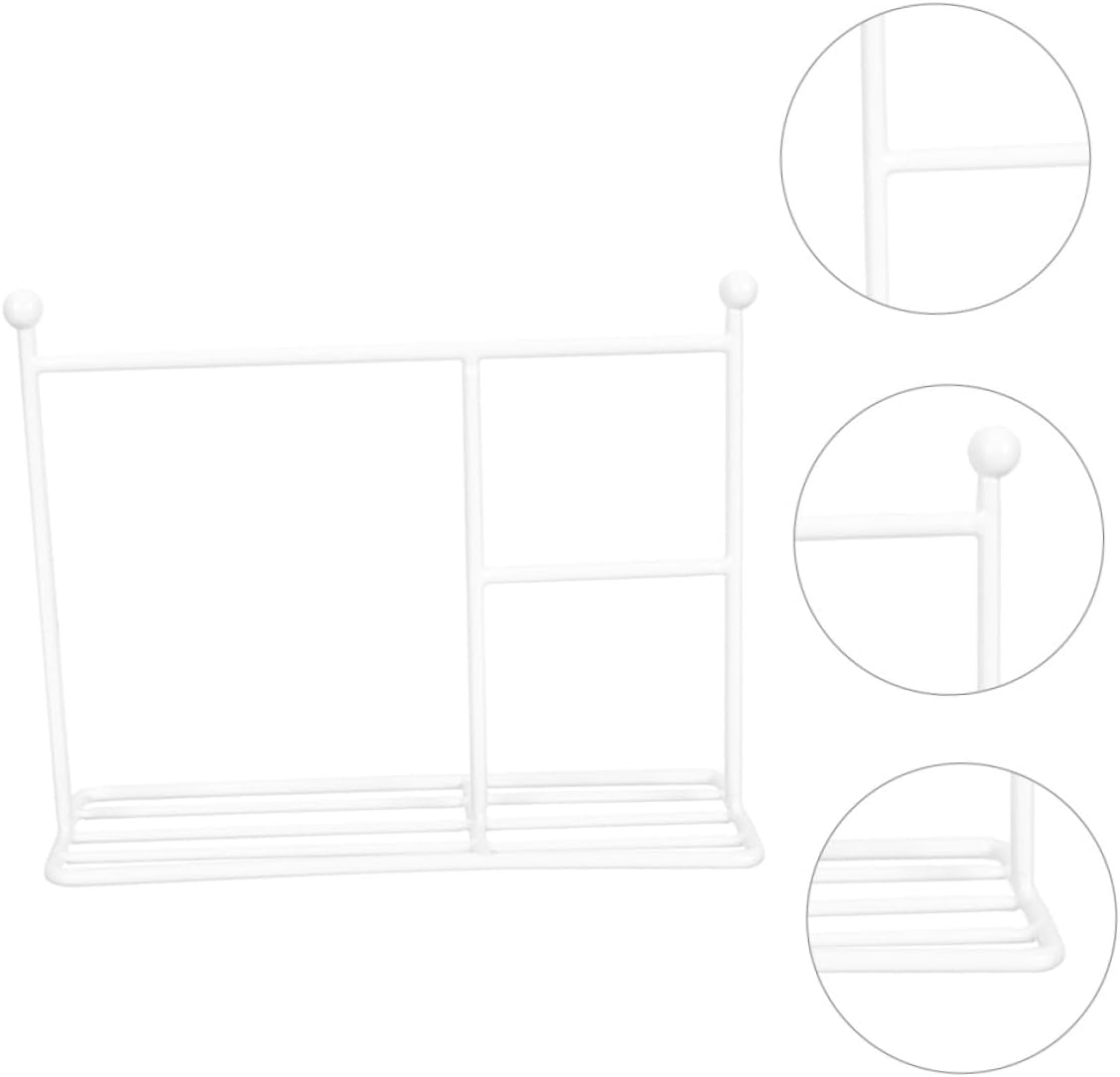 WOONEKY Mini Doll Garment Rack White Elegant Doll Clothes Organizer Shelf for Dollhouse Display Smooth Polished Furniture Accessory for Realistic