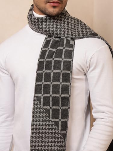 Image of Ravaiyaa - Attitude is everything Men's Reversible Stripe Pattern Winter Wool Scarf, Muffler 72 inchx12 inch Inch