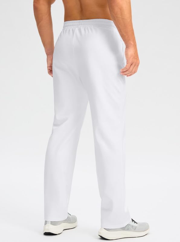 Pudolla Men's Fleece Lined Sweatpants with Zipper Pockets Winter Warm Water Resistant Athletic Pants for Workout Running - Image 4