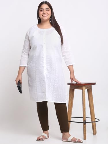 Image of Soft Cotton Ankle Lenght Solid Regular and Plus 35 Colours Leggings for Womens and Girls (Sizes :- M to 6XL)