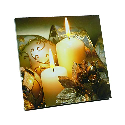 Preisvergleich Produktbild LED Kerzen Bild, Bilderrahmen, mit Weihnachtsmotiv