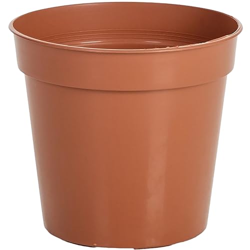 GardenersDream Lightweight Terracotta Plastic Plant Pots, Easy Release, Weather-Resistant - Suitable for Indoor Outdoor Use, Available in Large and Small Sizes for Flowers, Plants, and Herbs