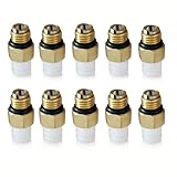 10pcs Air Compressor Valve M10 Compatible with Jeep Grand Cherokee WK2 11-2016, For Mercedes Benz W164 W251 W166 W212 W221 Air Suspension Pump Air Connector Brass Fittings 68041137AC
