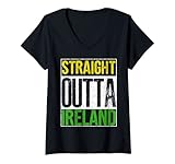 Photo Gallery donna straight outta ireland shirt great st partick s day maglietta regalo maglietta con collo a v Photo Gallery donna straight outta ireland shirt great st partick s day maglietta regalo maglietta con collo a v