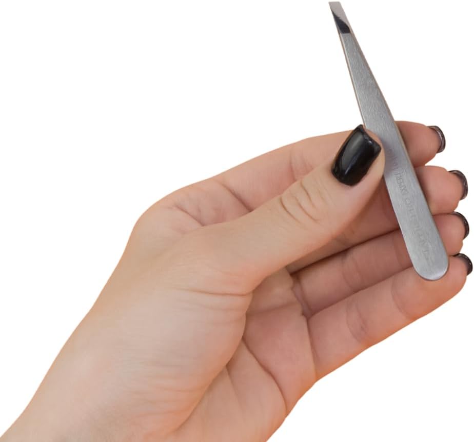 STALEKS PRO Expert 10 Precision Eyebrow Tweezers, Narrow Slanted Tips