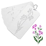 Daelesr 14 Pcs Blumen Schablonen Set, 22x10,5 cm DIY Schablonen Blumenkranz
