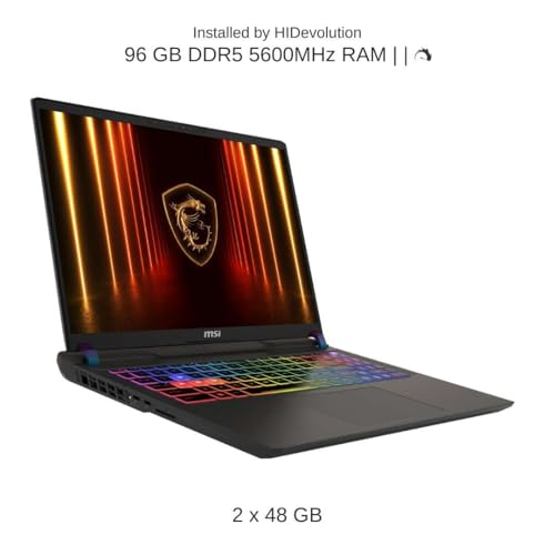 Image of HIDevolution [2025] MSI Vector 16 HX AI A2XWHG 16 inch QHD+ 240Hz, 2.1 GHz Ultra 7-255HX, RTX 5070TI, 96 GB DDR5 RAM, 2 TB PCIe SSD, Windows 11 Pro