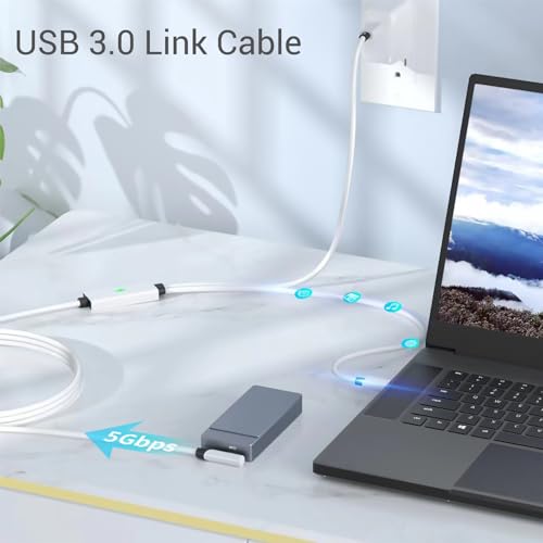 20FT Link Cable Compatible for Oculus Quest 2, Quest 3, Fast Charging and High Speed 5Gbps Data Transfer, USB 3.1 to USB C Compatible for Virtual Reality Headset Accessories, 6m