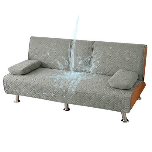 ZYXFYY 4 Pieces Clack Couch Bed Cover Futon Sofa Bed Covers (Light Grey)