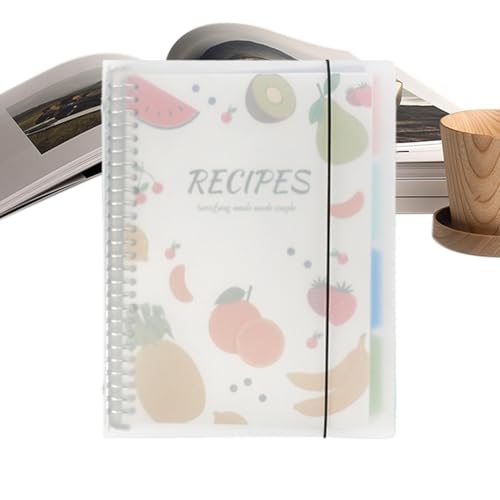 Carnet de recettes vierge A4 à couverture rigide | Livre de cuisine personnel de 160 pages