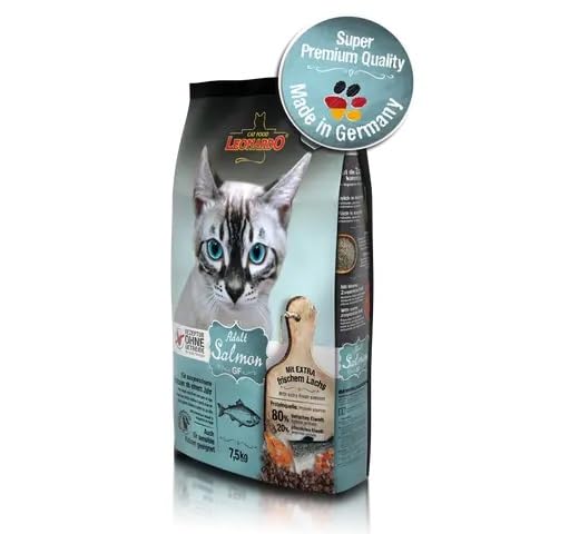 Leonardo Alimento Seco para Gatos | Varios Sabores | 7,5 Kg | (Salmón)