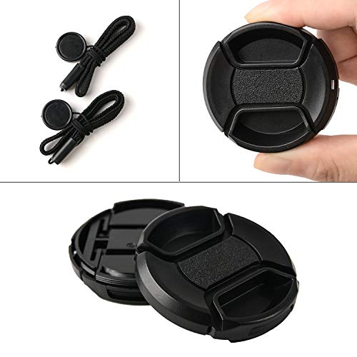 Zzjmch 2 Pack 49Mm Snap-On Center-Pinch Lens Cap, Compatible With Nikon, Canon, Sony & Other Dslr Cameras #TOP2