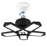 teccpo akku werkstattlampe 🏚️【Verstellbar】Mit 5 einstellbaren LED Panels kann jedes LED Panel des Garagenlichts je nach Bedarf von 0 ° bis 90 ° eingestellt werden, und Sie können in verschiedenen Winkeln basteln Abdeckung des Lichts kann 360 ° erreichen, wirklich ohne Sackgassen zu leuchten. Einzigartiges, verformbares vierblättriges und Weitwinkel Garagenbeleuchtungsdesign. Das kann einfach auf den gewünschten Winkel eingestellt werden und beleuchtet Ihre Garage ohne toten Winkel.