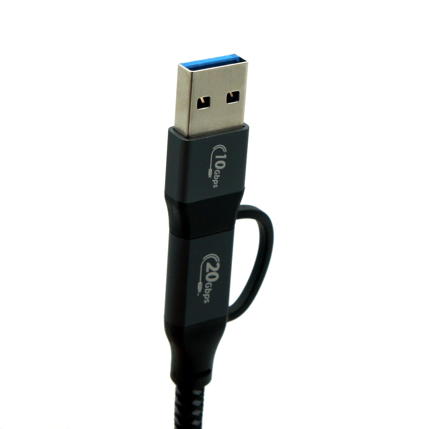 caberQU Adapter USB-A do oficjalnego aktywnego dodatku BLE do testera kabli BLE, testowanie USB-A do USB-C (niestandardowy adapter) (z podwójnym kablem USB 3.2)