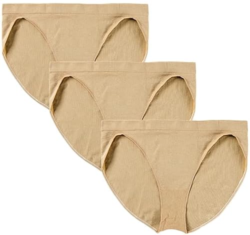 Bakph Pro Dance Ballet Briefs For Girls And Women Seamless Gymnastics Under-Pants Dancer Beige Ballerina Underwear cover