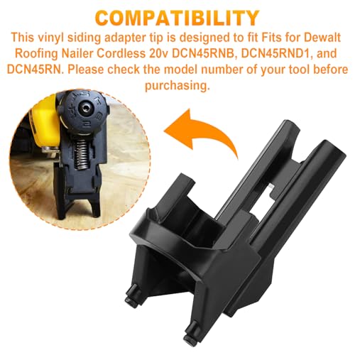 Ponta de adaptador de revestimento de vinil para pregador de telhado Dewalt sem fio 20v DCN45RNB, DC
