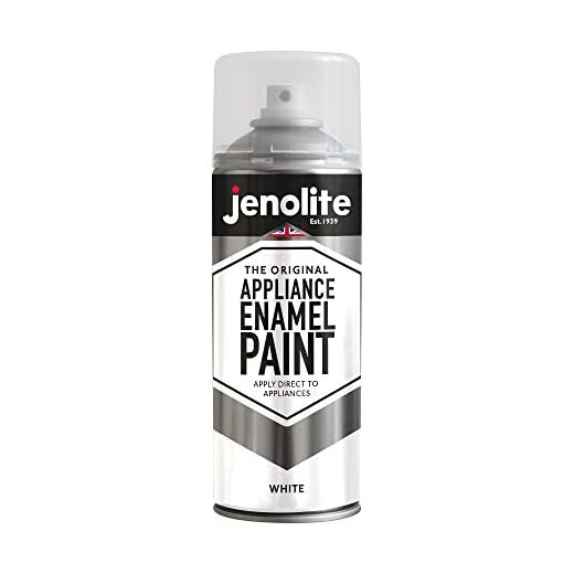 JENOLITE Pintura esmaltada para electrodomésticos | BLANCO | Actualizar y restaurar electrodomésticos | Ideal para frigoríficos, congeladores y lavadoras | 400ml