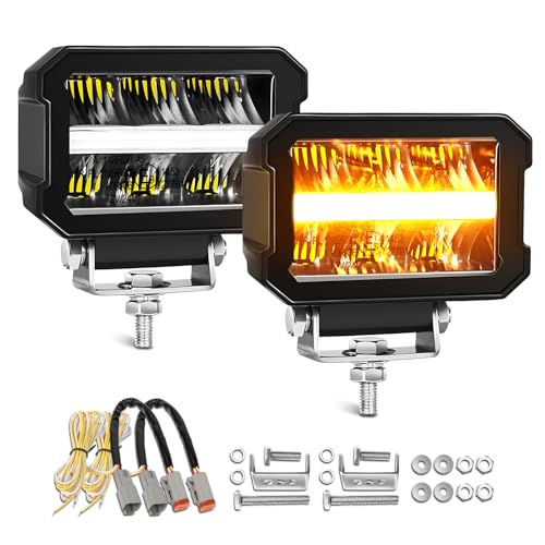 Rampe LED 4x4 12V 24V BraveWAY phare de travail 75W pour tracteur et machine agricole