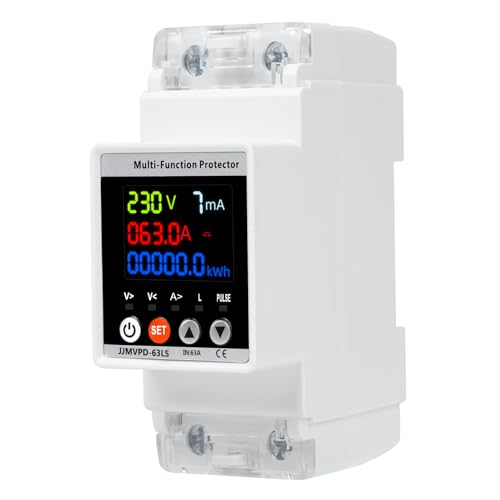 63A Automatic Überspannungsschutz Protector sobretensiones automatica Disyuntor automatico LCD Contador electrico Reconexion inteligente Proteccion contra fugas y subtensiones